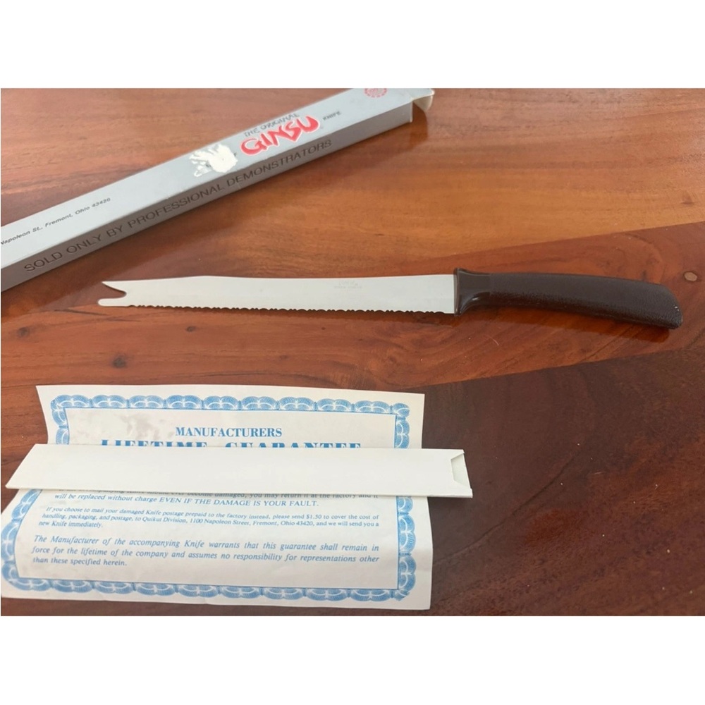 🔥NEW ORIGINAL GINSU All Purpose KNIFE (As Seen On TV) Sharp SERRATED BLADE 🔪